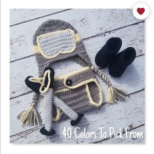 Newborn Crochet Ski Outfit